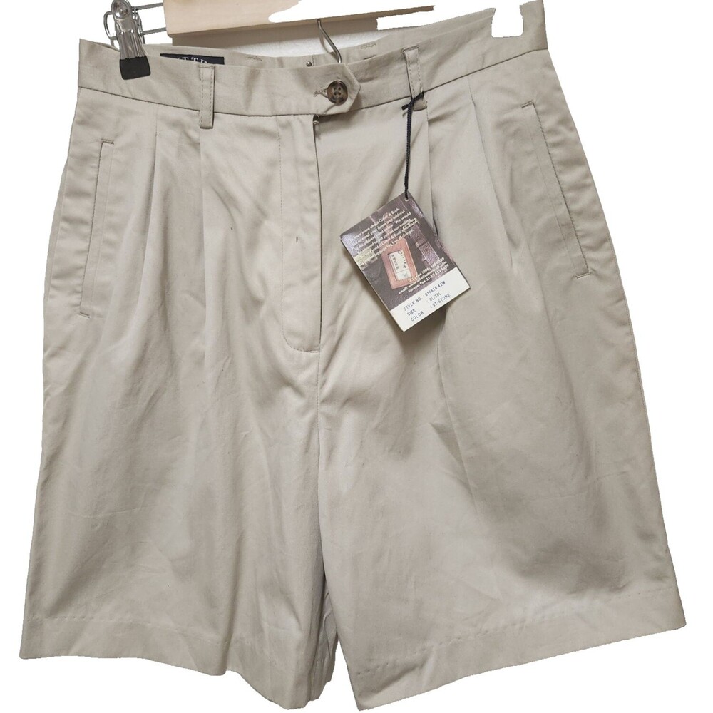 Cutter & Buck Women's Stone Pleated Golf Shorts 100% Cotton Size 8L - NWT